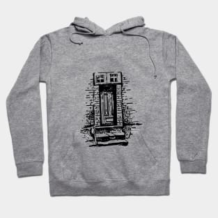 Ancient door. Graphic image. Hoodie